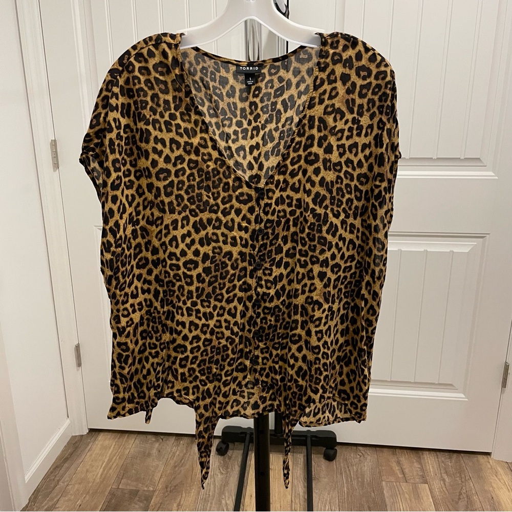 Torrid Leopard Print Blouse